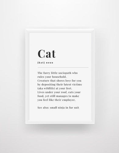 Cat Definition Print - Chic Prints