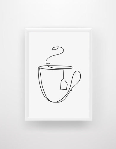 Coffee Line Art Print - Chic Prints