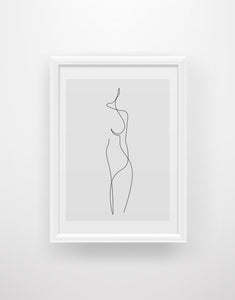 Abstract body - Line art print - Chic Prints