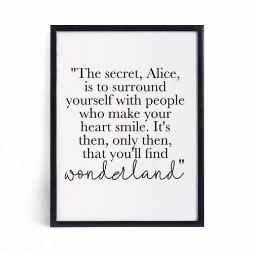 Alice in Wonderland quote print-Chic Prints