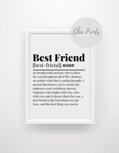 Best Friend Definition - Chic Prints