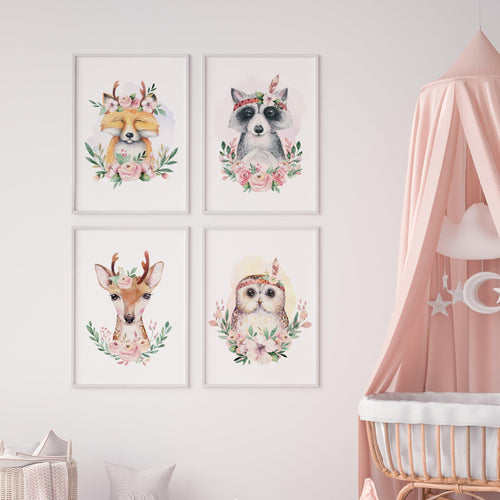 Boho Animals (Set of 4 Prints) - Chic Prints