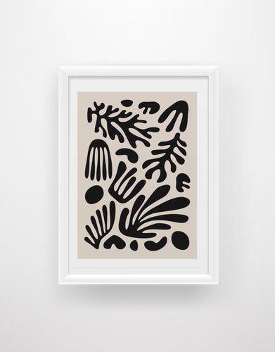 Boho Leaves 3 - Cut-Out Illustration Print - Chic Prints