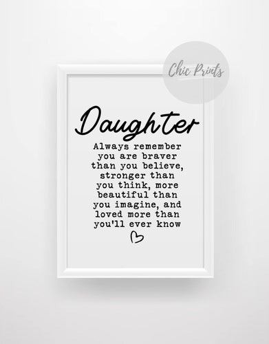 Daughter print - Chic Prints