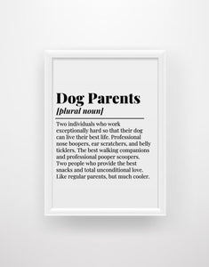 Dog Parents Definition - Chic Prints
