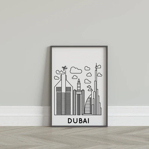 ‘Dubai’ - Line Art Print-Chic Prints