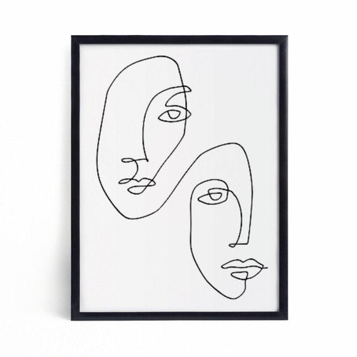 ‘Faces’ Line Art Print-Chic Prints