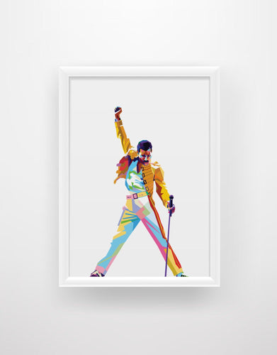 Freddie Mercury Rainbow Print - Chic Prints