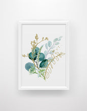 Load image into Gallery viewer, Green and Gold Botanical Watercolour Set - Chic Prints
