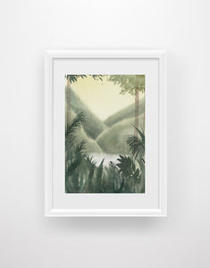 Green Forest Scene Print - Chic Prints