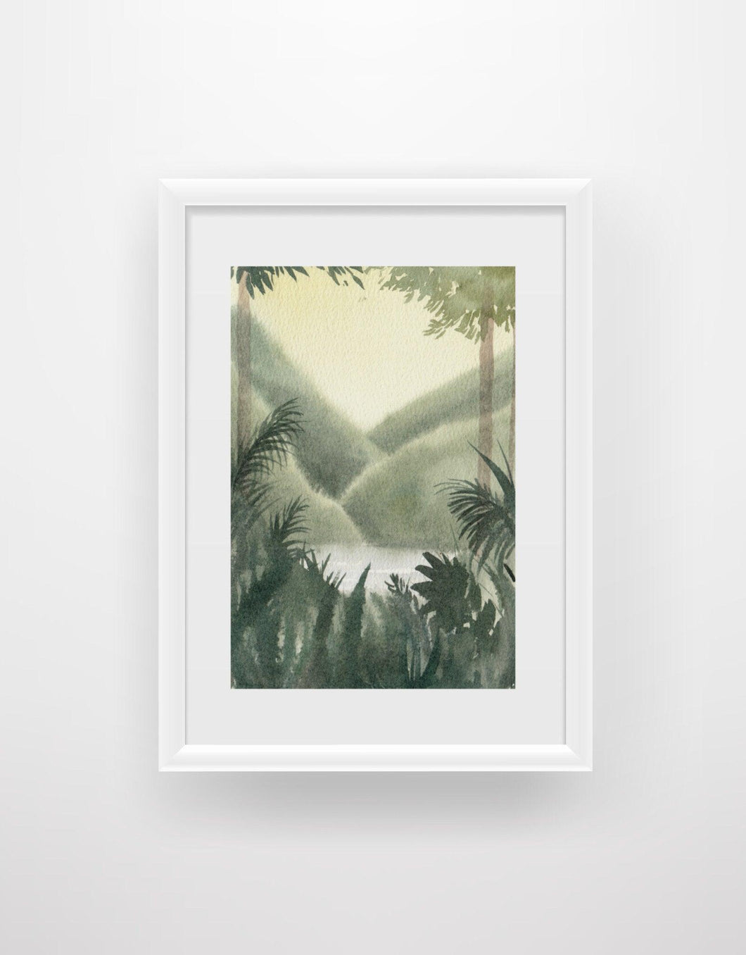 Green Forest Scene Print - Chic Prints