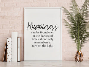 Happiness quote print - Chic Prints