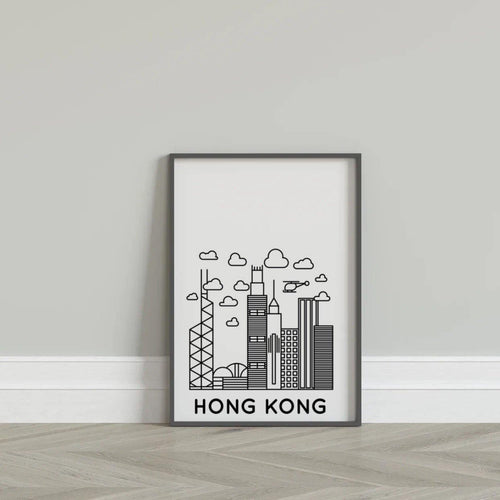 ‘Hong Kong’ - Line Art Print-Chic Prints