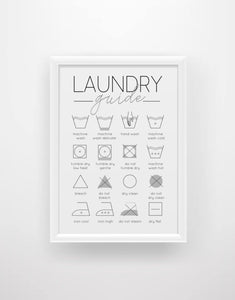 Laundry Guide Print - Chic Prints