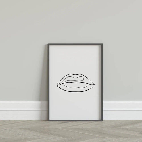 ‘Lips’ - Line Art Print-Chic Prints