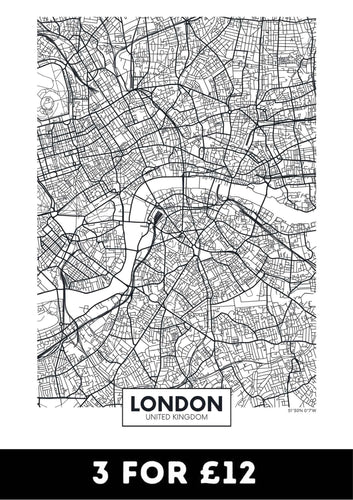 London Map - Chic Prints