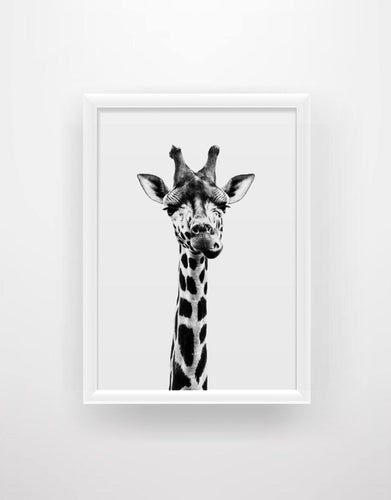 Monochrome Giraffe - Chic Prints