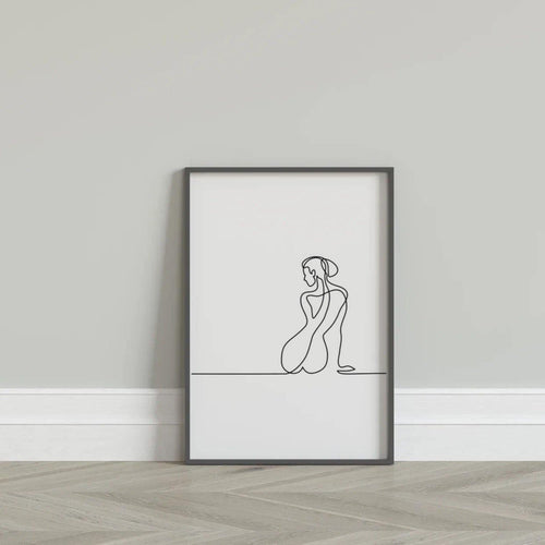 ‘Nude Gaze’ - Line Art Print-Chic Prints