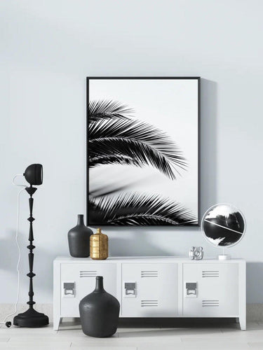 Palm Leaf - Monochrome print-Chic Prints