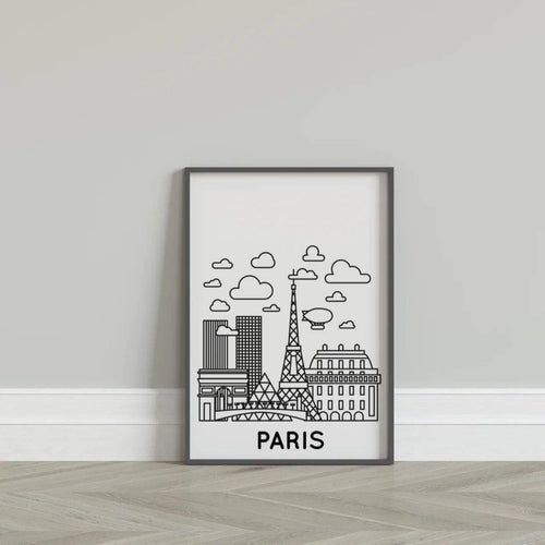 ‘Paris’- Line Art Print-Chic Prints