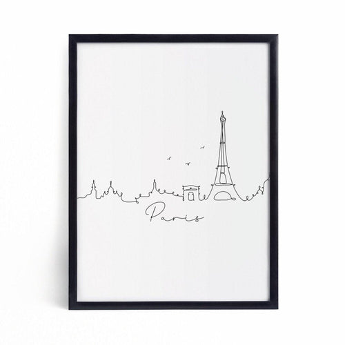 Paris - Line Art Print-Chic Prints