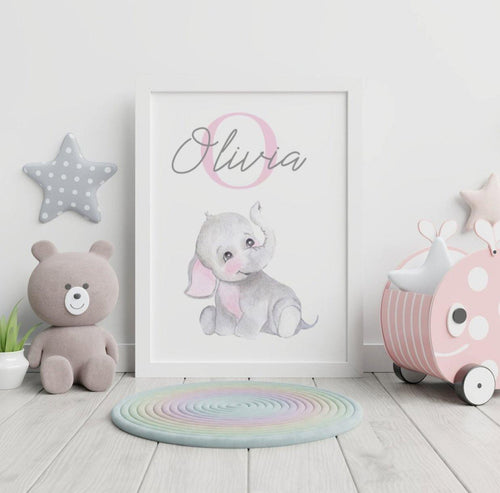 Pink Elephant Custom Print-Chic Prints