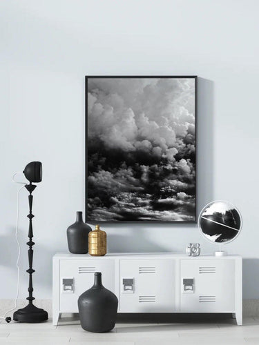 Rolling Clouds - Monochrome landscape print-Chic Prints