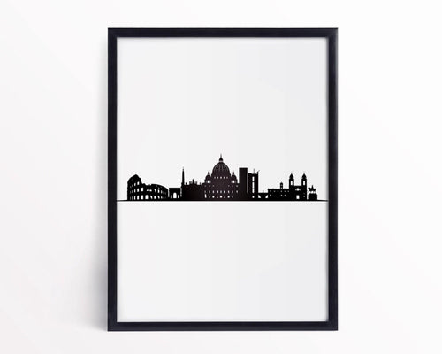 Rome Panorama - Line Art Print-Chic Prints