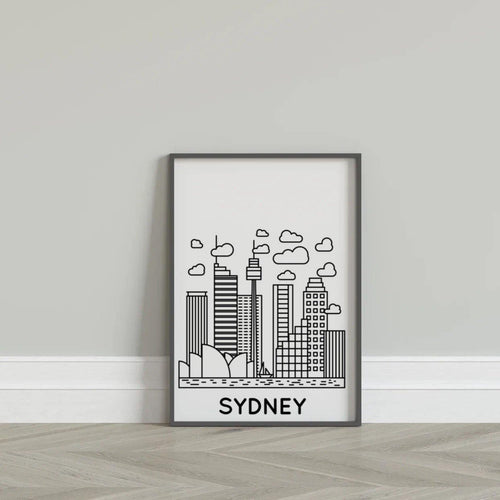 ‘Sydney’ - Line Art Print-Chic Prints