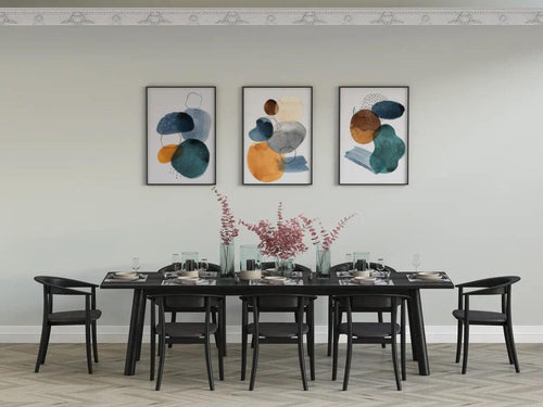 Teal & Nude tones (Set of three) - Abstract Modern Art-Chic Prints