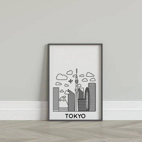 ‘Tokyo’ - Line Art Print-Chic Prints