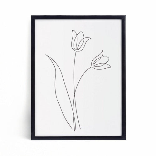 ‘Tulips’ - Line Art Print-Chic Prints